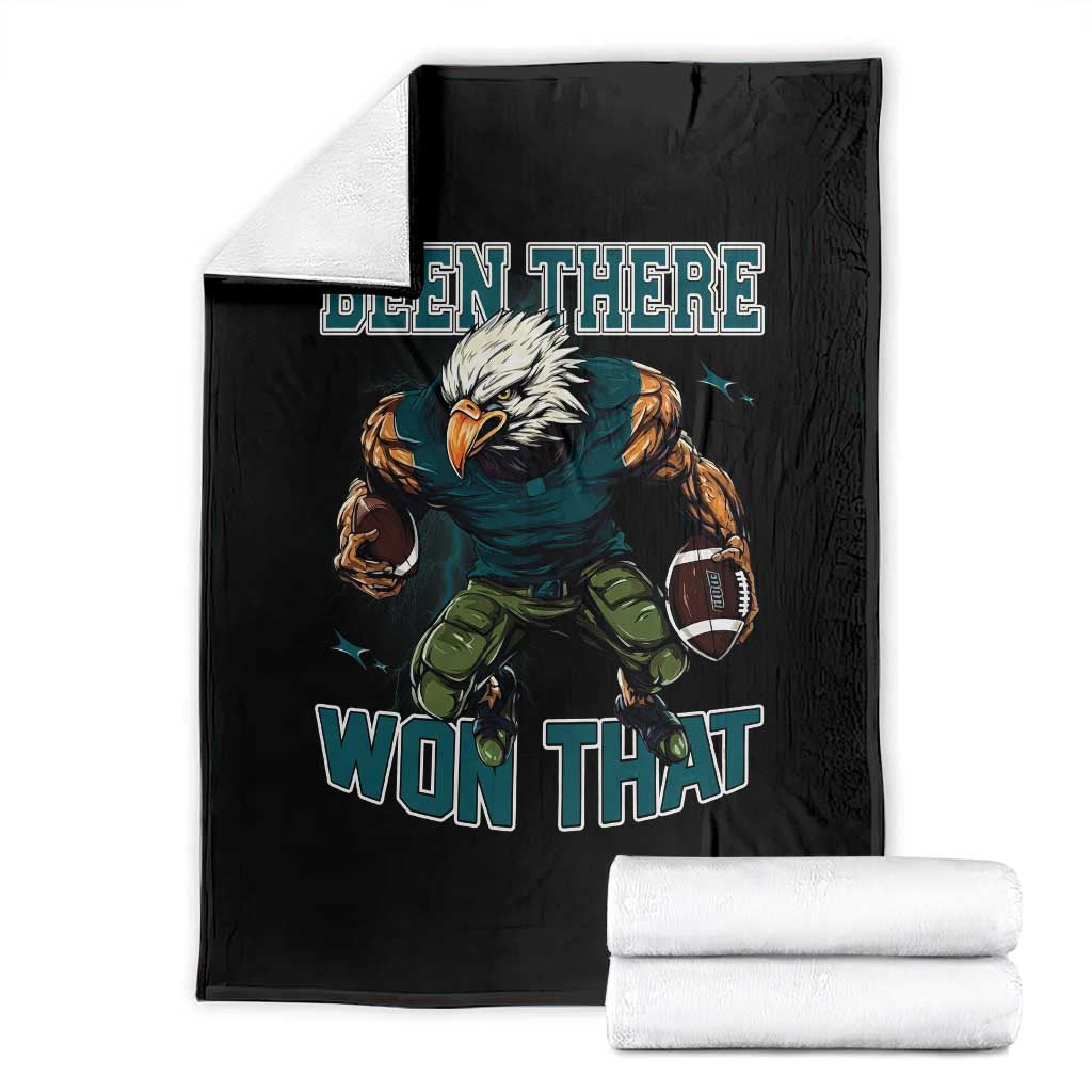 Been There Won That Fierce Football Graphic Throw Blanket Game Day Champions Sport Fans TS02 Black Print Your Wear