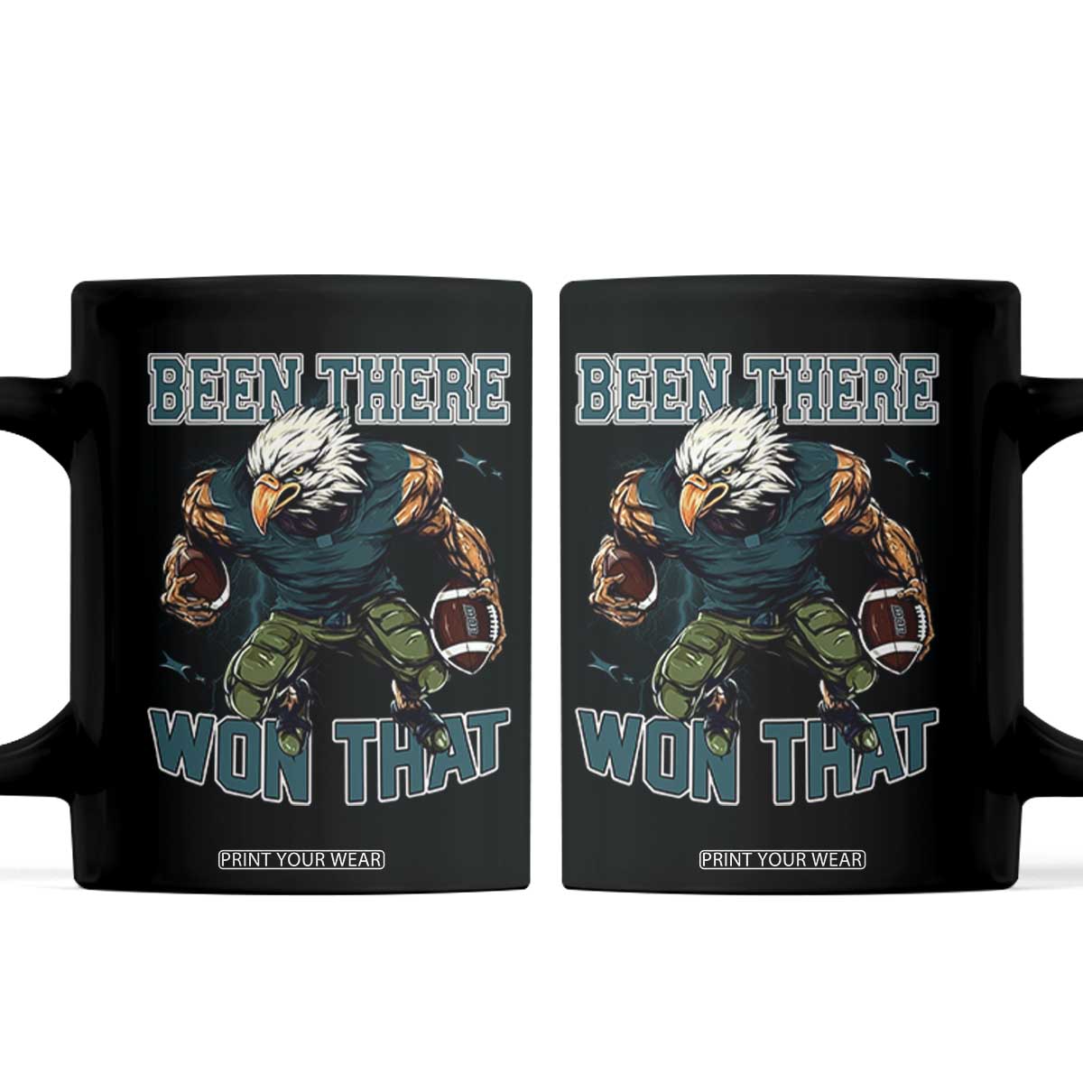 Been There Won That Fierce Football Graphic Coffee Mug Game Day Champions Sport Fans TS02 Black Print Your Wear
