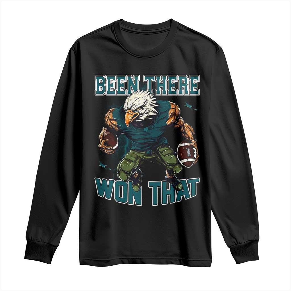 Been There Won That Fierce Football Graphic Long Sleeve Shirt Game Day Champions Sport Fans TS02 Black Print Your Wear