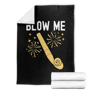 Funny Offensive Blow Me Throw Blanket Adult Humor Party Celebration TS02 Black Print Your Wear