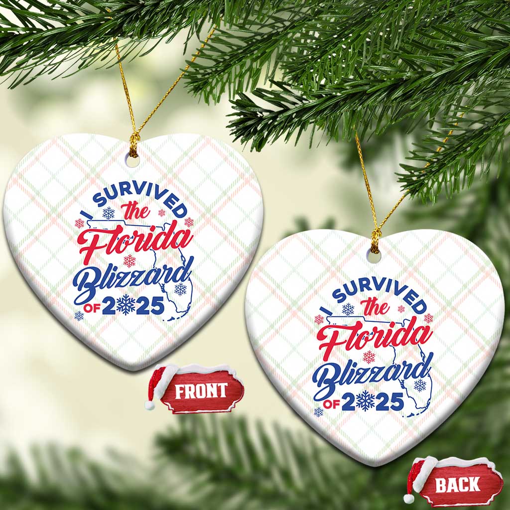 I Survived The Florida Blizzard Of 2025 Ceramic Ornament TS02 Print Your Wear