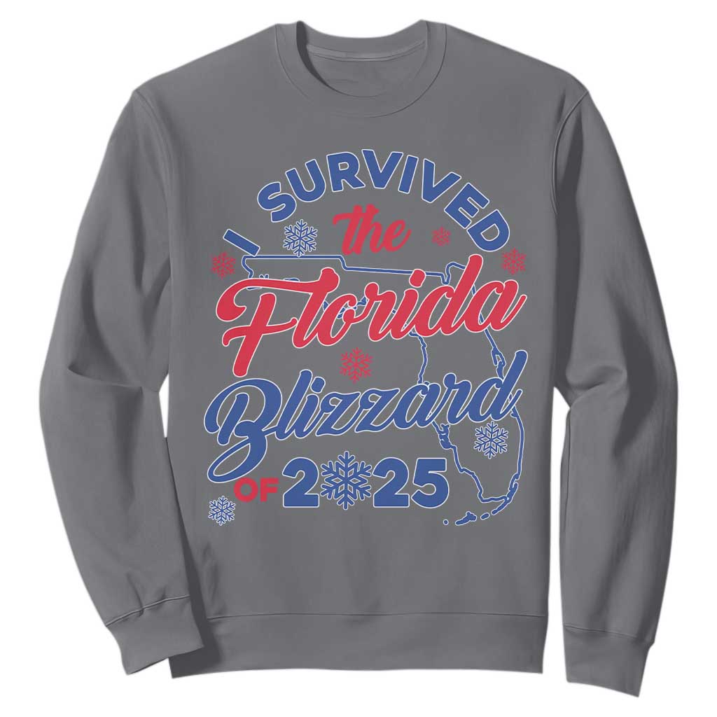 I Survived The Florida Blizzard Of 2025 Sweatshirt TS02 Charcoal Print Your Wear