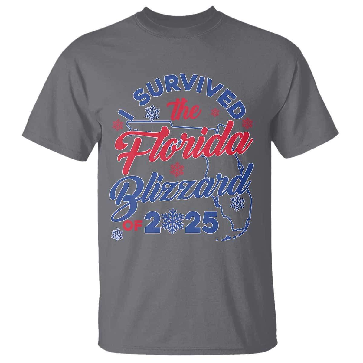 I Survived The Florida Blizzard Of 2025 T Shirt TS02 Charcoal Print Your Wear