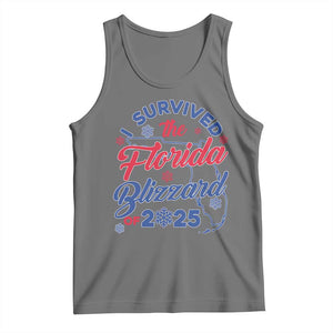I Survived The Florida Blizzard Of 2025 Tank Top TS02 Black Heather Print Your Wear