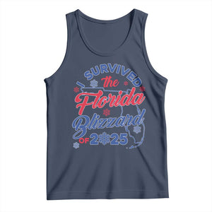 I Survived The Florida Blizzard Of 2025 Tank Top TS02 Navy Print Your Wear