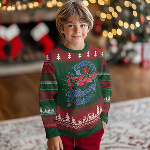 I Survived The Florida Blizzard Of 2025 Knit Sweatshirt TS02 Christmas Print Your Wear