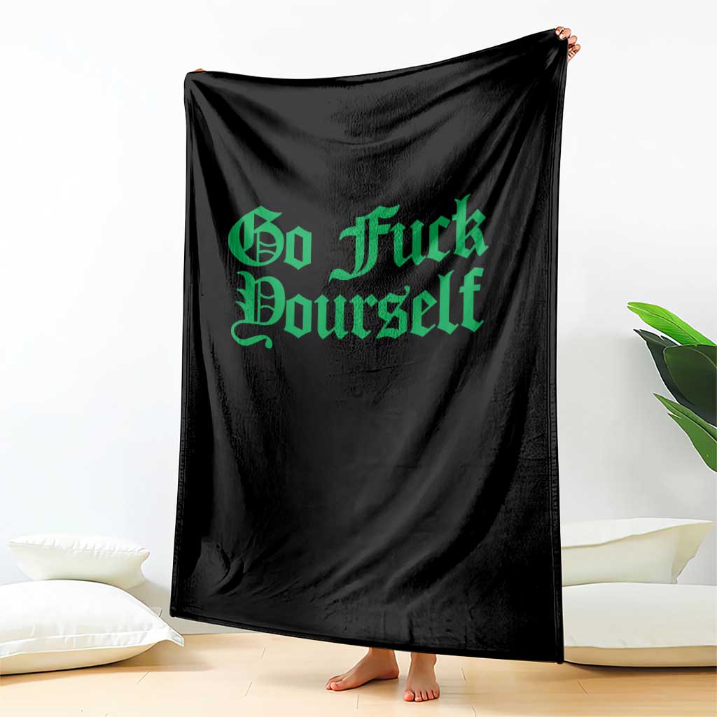 Fanone Officer Go F Yourself Throw Blanket Edgy Rebellious Attitude TS02 Print Your Wear