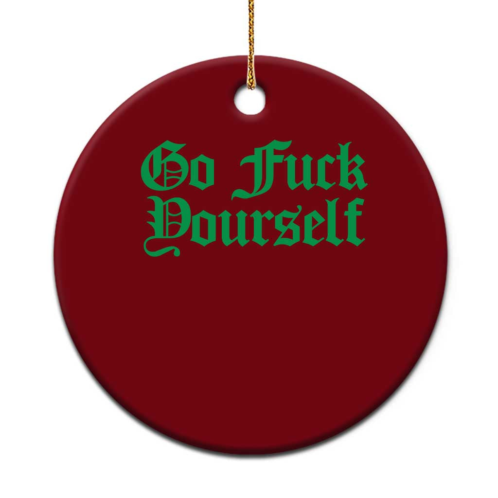 Fanone Officer Go F Yourself Ceramic Ornament Edgy Rebellious Attitude TS02 1pc Red Print Your Wear