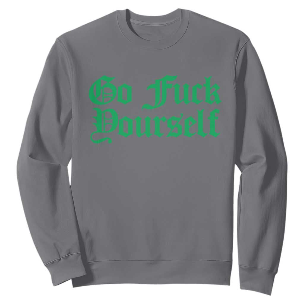 Fanone Officer Go F Yourself Sweatshirt Edgy Rebellious Attitude TS02 Charcoal Print Your Wear