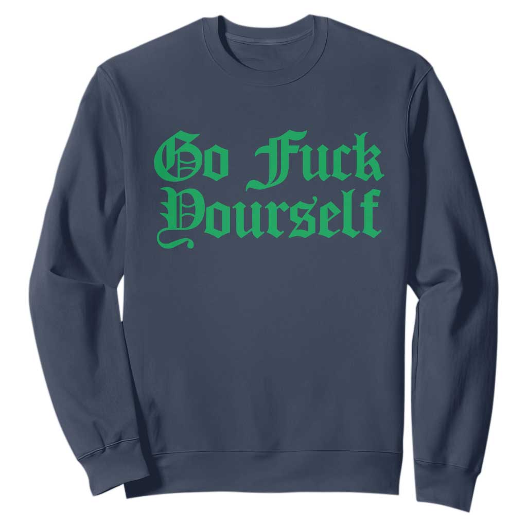 Fanone Officer Go F Yourself Sweatshirt Edgy Rebellious Attitude TS02 Navy Print Your Wear