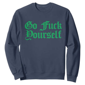 Fanone Officer Go F Yourself Sweatshirt Edgy Rebellious Attitude TS02 Navy Print Your Wear