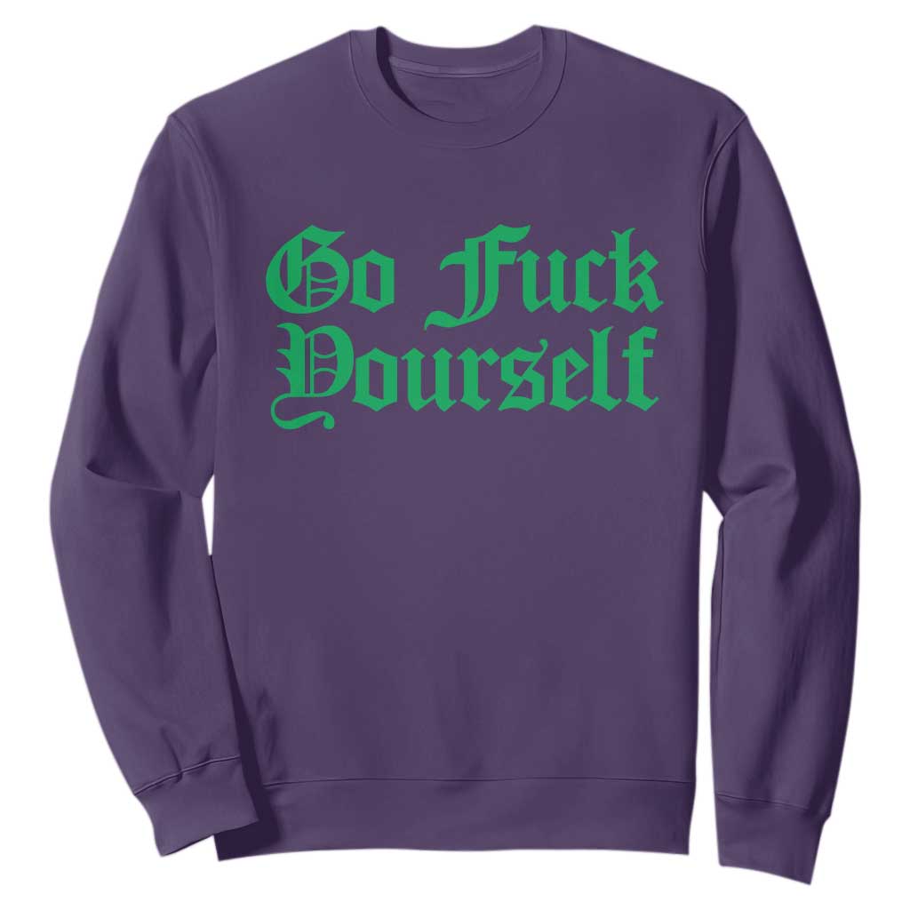 Fanone Officer Go F Yourself Sweatshirt Edgy Rebellious Attitude TS02 Purple Print Your Wear