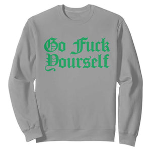 Fanone Officer Go F Yourself Sweatshirt Edgy Rebellious Attitude TS02 Sport Gray Print Your Wear