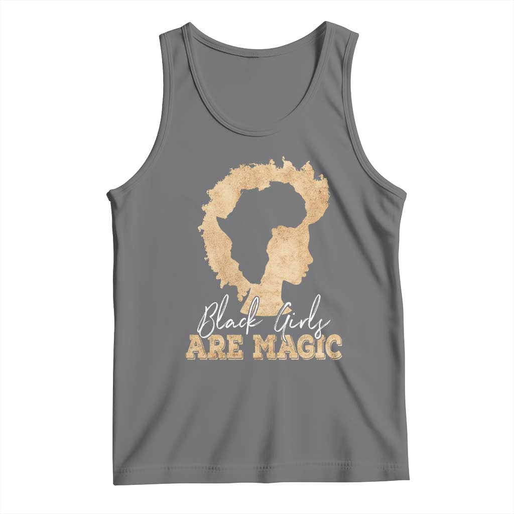 Black Girls Are Magic Tank Top Afro Melanin Pride TS02 Black Heather Print Your Wear