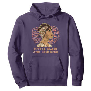 Black History Month Hoodie Pretty Black And Educated African American Pride TS02 Purple Printyourwear