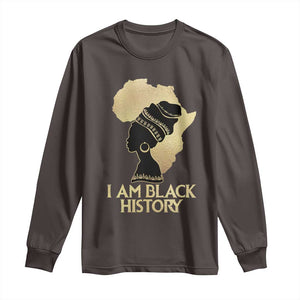 I Am Black History Long Sleeve Shirt Black Girls African American TS02 Dark Chocolate Print Your Wear