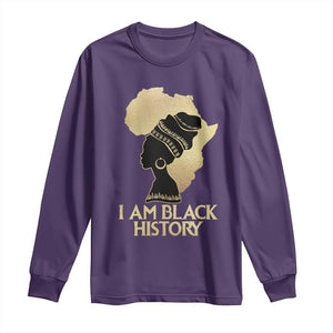 I Am Black History Long Sleeve Shirt Black Girls African American TS02 Purple Print Your Wear