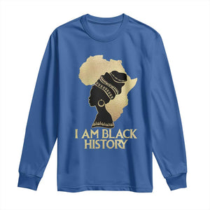 I Am Black History Long Sleeve Shirt Black Girls African American TS02 Royal Blue Print Your Wear