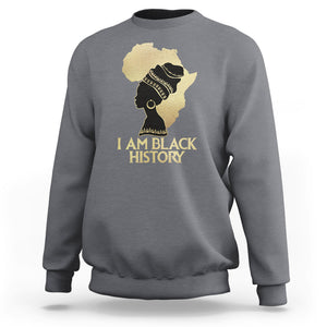 I Am Black History Month Sweatshirt African American For Womens Girls TS02 Charcoal Printyourwear