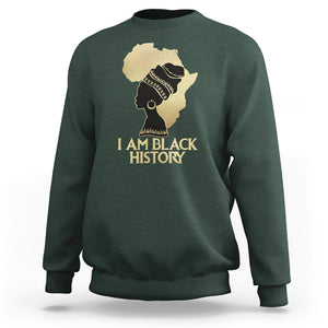 I Am Black History Month Sweatshirt African American For Womens Girls TS02 Dark Forest Green Printyourwear