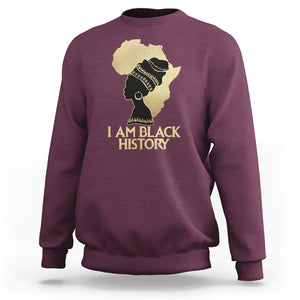 I Am Black History Month Sweatshirt African American For Womens Girls TS02 Maroon Printyourwear