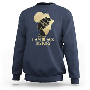 I Am Black History Month Sweatshirt African American For Womens Girls TS02 Navy Printyourwear