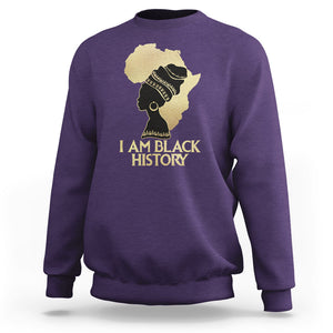 I Am Black History Month Sweatshirt African American For Womens Girls TS02 Purple Printyourwear