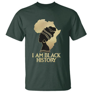 I Am Black History Month T Shirt African American For Womens Girls TS02 Dark Forest Green Printyourwear