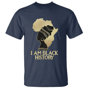 I Am Black History Month T Shirt African American For Womens Girls TS02 Navy Printyourwear