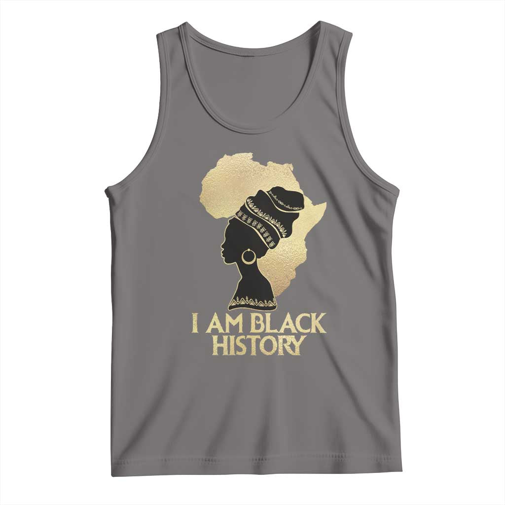 I Am Black History Tank Top Black Girls African American TS02 Deep Heather Print Your Wear
