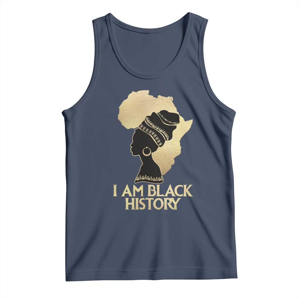 I Am Black History Tank Top Black Girls African American TS02 Navy Print Your Wear