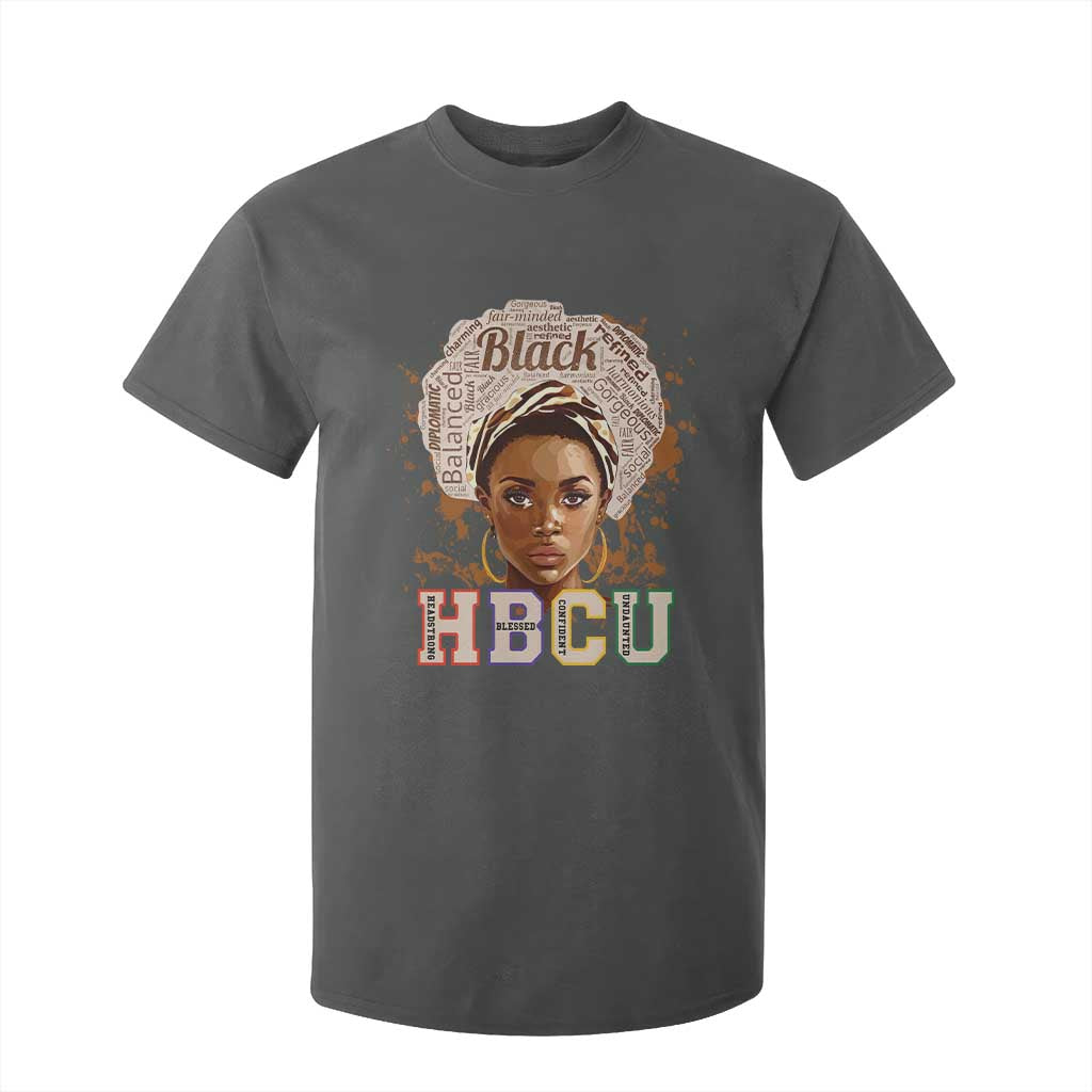 Black Educated HBCU T Shirt For Kid Headstrong Blessed Confident Undaunted TS02 Dark Heather Print Your Wear