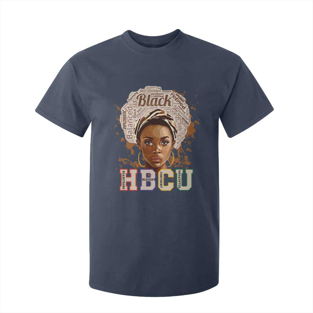 Black Educated HBCU T Shirt For Kid Headstrong Blessed Confident Undaunted TS02 Navy Print Your Wear
