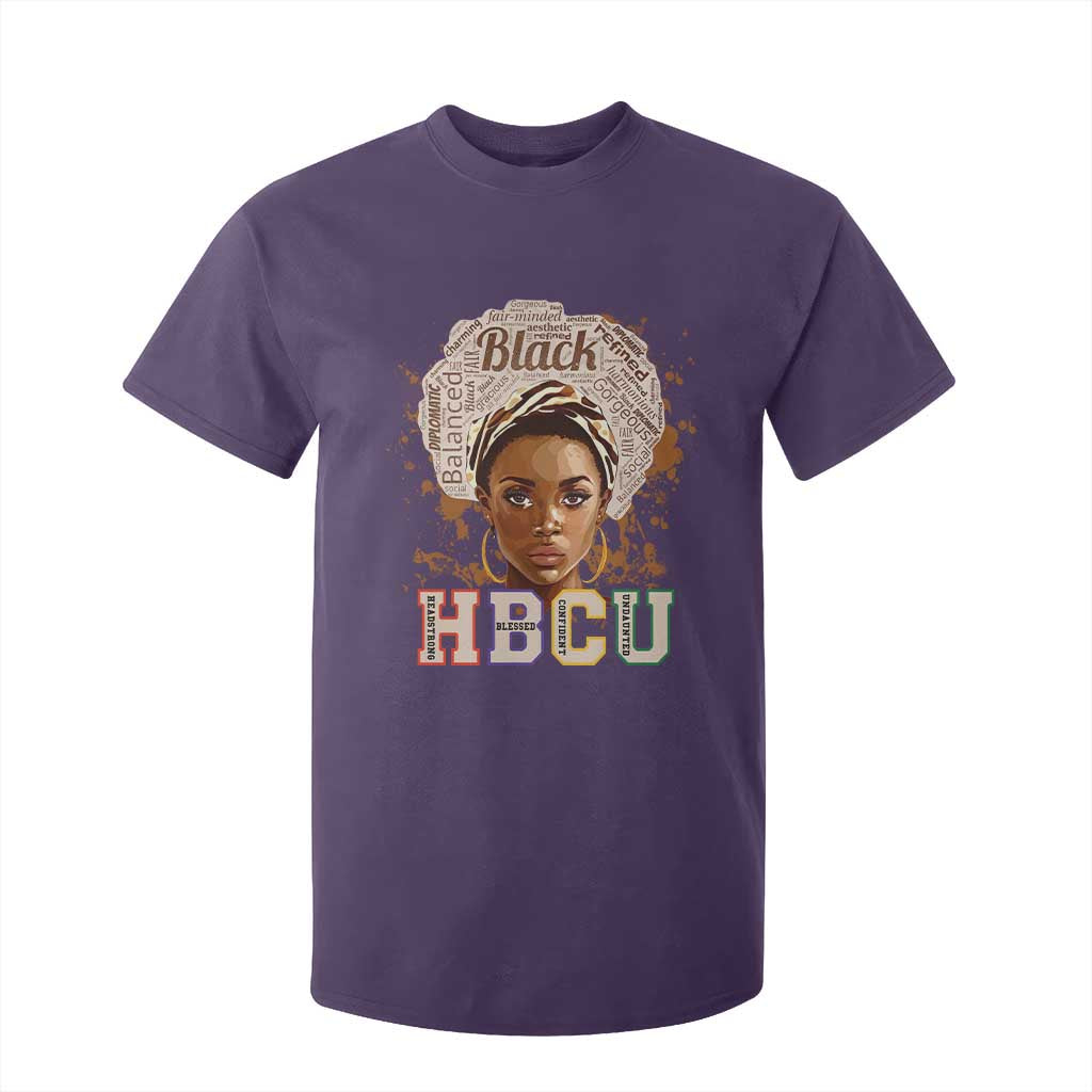 Black Educated HBCU T Shirt For Kid Headstrong Blessed Confident Undaunted TS02 Purple Print Your Wear