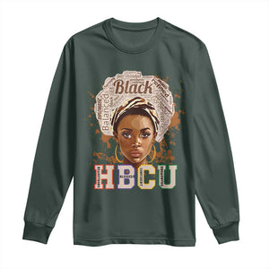 Black Educated HBCU Long Sleeve Shirt Headstrong Blessed Confident Undaunted TS02 Dark Forest Green Print Your Wear