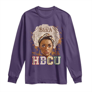 Black Educated HBCU Long Sleeve Shirt Headstrong Blessed Confident Undaunted TS02 Purple Print Your Wear