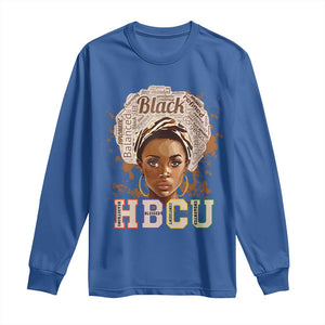 Black Educated HBCU Long Sleeve Shirt Headstrong Blessed Confident Undaunted TS02 Royal Blue Print Your Wear