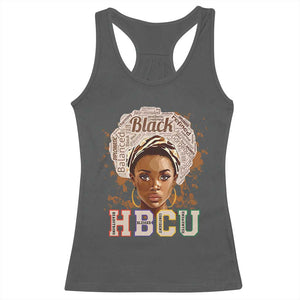 Black Educated HBCU Racerback Tank Top Headstrong Blessed Confident Undaunted TS02 Dark Heather Print Your Wear