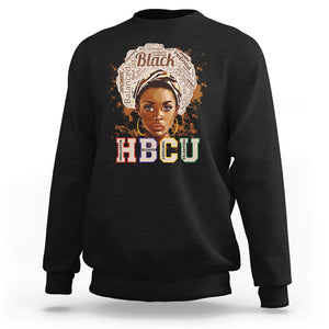 HBCU Sweatshirt Headstrong Blessed Confident Undaunted Black Educated Graduation TS02 Black Printyourwear