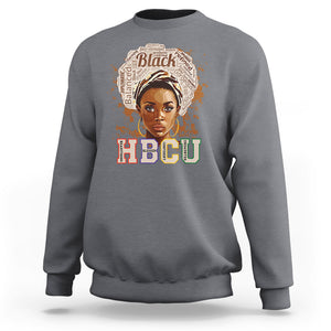 HBCU Sweatshirt Headstrong Blessed Confident Undaunted Black Educated Graduation TS02 Charcoal Printyourwear