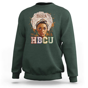 HBCU Sweatshirt Headstrong Blessed Confident Undaunted Black Educated Graduation TS02 Dark Forest Green Printyourwear