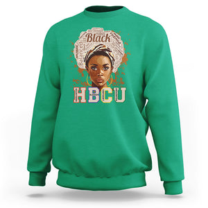 HBCU Sweatshirt Headstrong Blessed Confident Undaunted Black Educated Graduation TS02 Irish Green Printyourwear