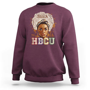 HBCU Sweatshirt Headstrong Blessed Confident Undaunted Black Educated Graduation TS02 Maroon Printyourwear