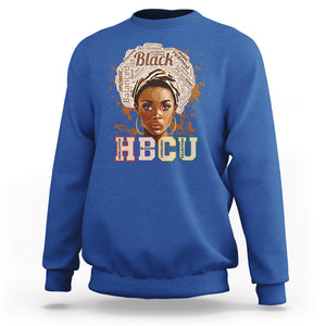 HBCU Sweatshirt Headstrong Blessed Confident Undaunted Black Educated Graduation TS02 Royal Blue Printyourwear