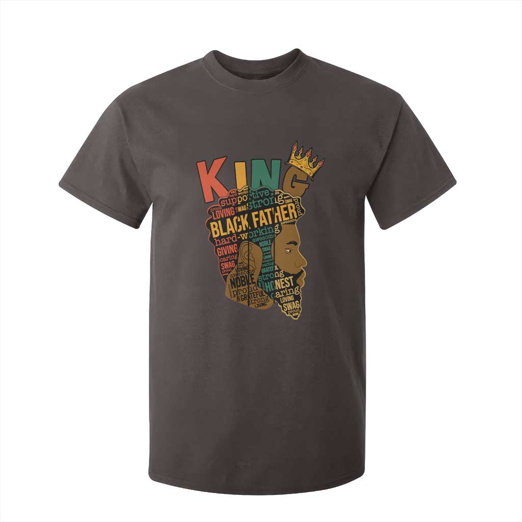 Black King T Shirt For Kid Black Father African American Men TS02 Dark Chocolate Print Your Wear