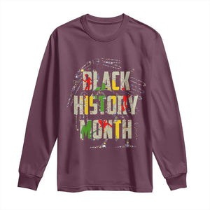 Black History Month Long Sleeve Shirt African American Pride TS02 Maroon Print Your Wear