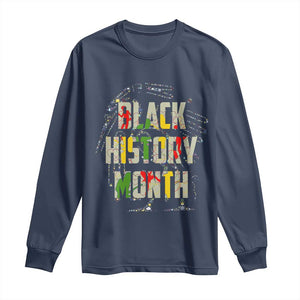 Black History Month Long Sleeve Shirt African American Pride TS02 Navy Print Your Wear