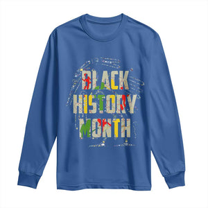 Black History Month Long Sleeve Shirt African American Pride TS02 Royal Blue Print Your Wear