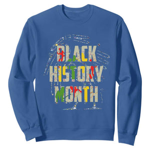 Black History Month Sweatshirt One Month Can't Hold Our History 24 7 365 TS02 Royal Blue Printyourwear