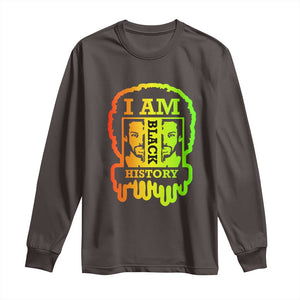 I Am Black History Long Sleeve Shirt Dope African American Men TS02 Dark Chocolate Print Your Wear